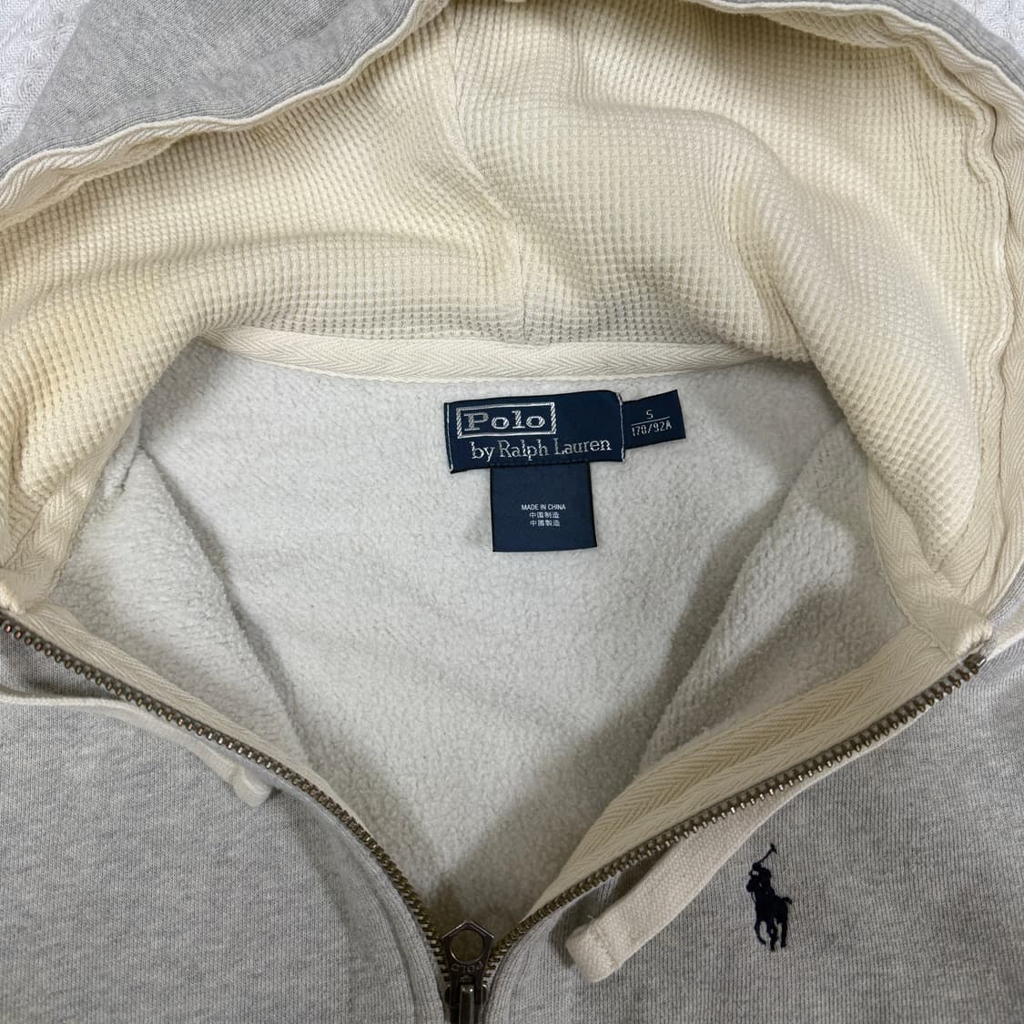 폴로 와플 멜란지 후드집업 상품이미지8