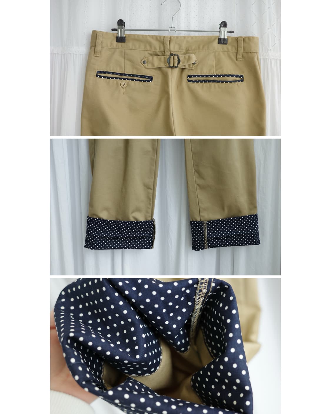 TK mixpiece beige dot pants 상품이미지3