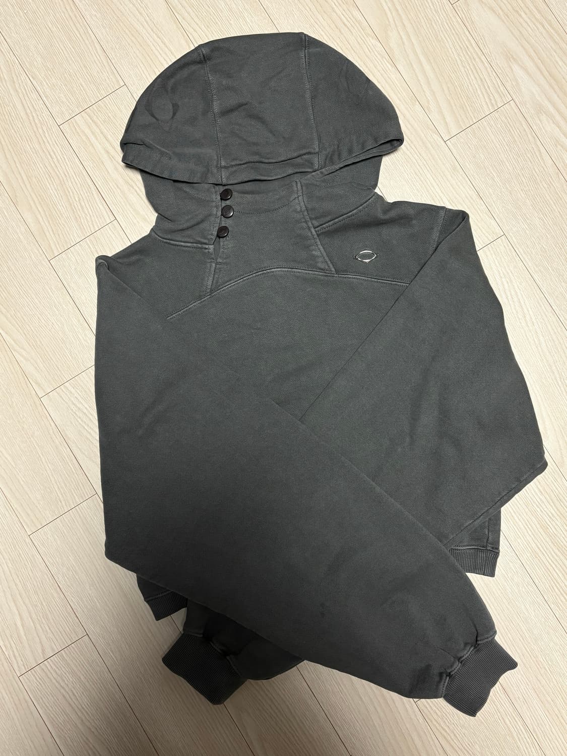 미스치프 사이드 버튼 업 크롭 후드 m 상품이미지2