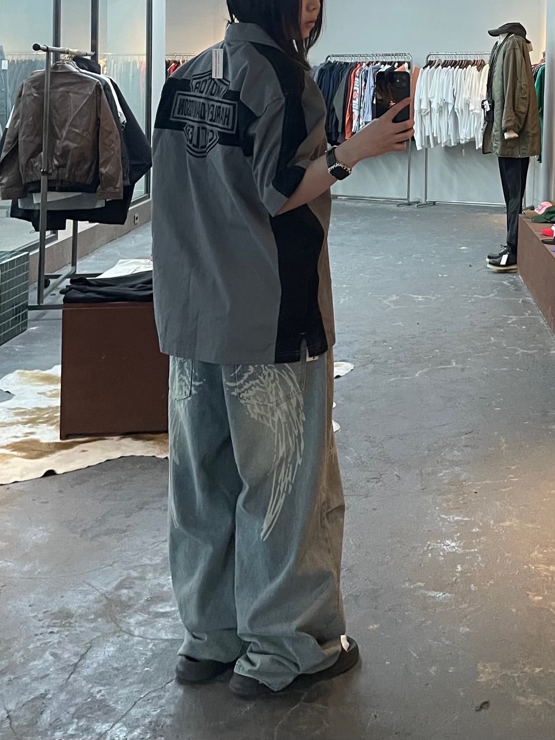 할리데이비슨 후면 빅로고 레이싱 반팔셔츠 H1685 상품이미지2