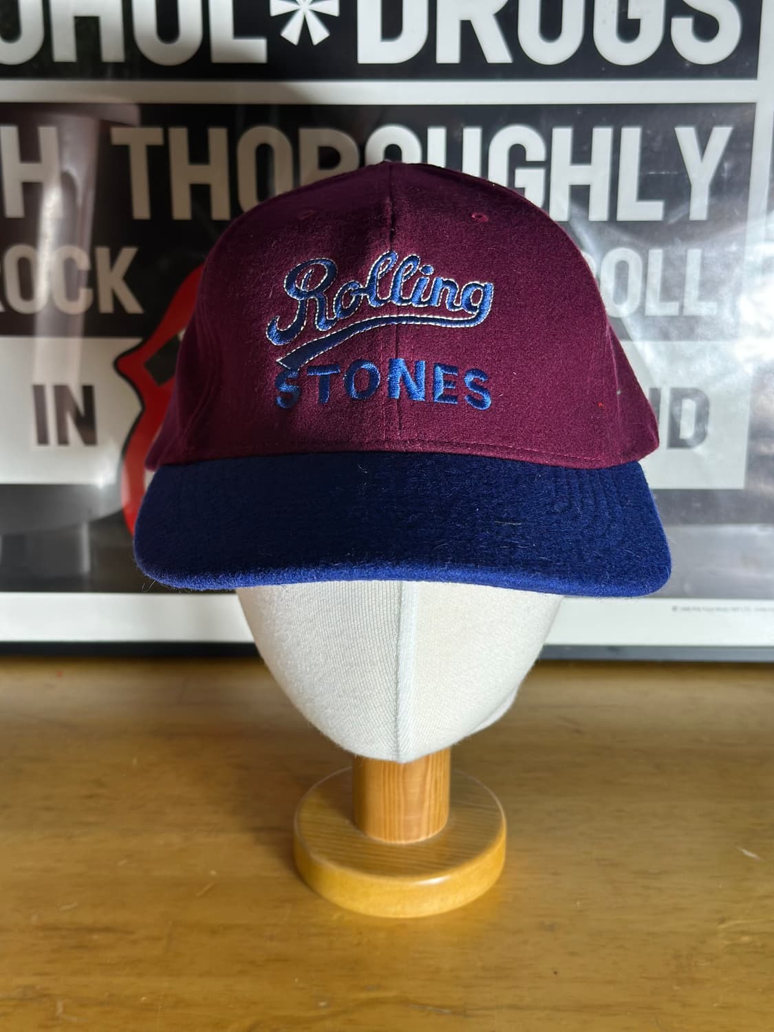 90s Rolling Stones 빈티지 롤링스톤즈 투어 울 모자 상품이미지1