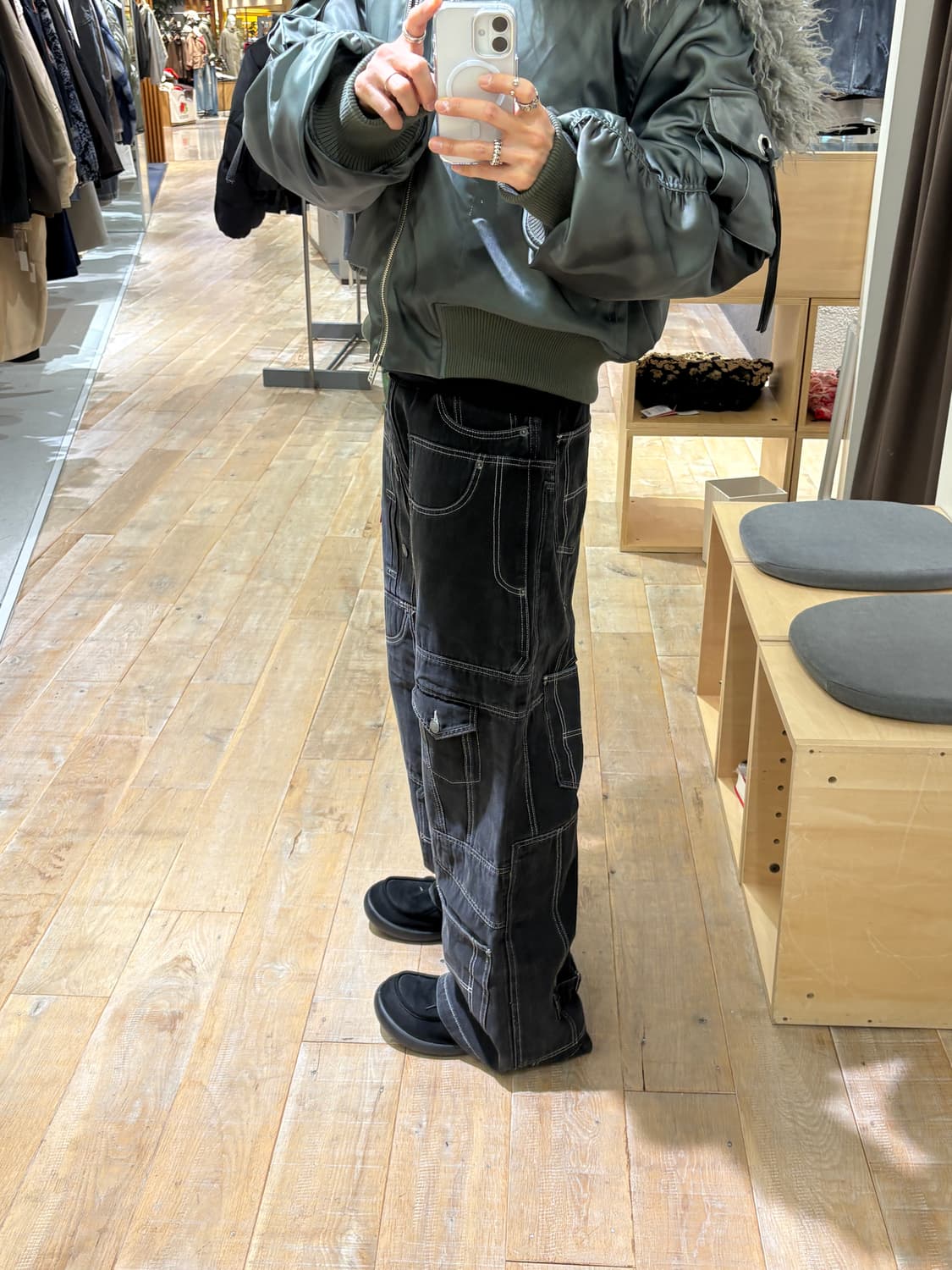 CLUSTERS DENIM PANTS -BLACK- 상품이미지1