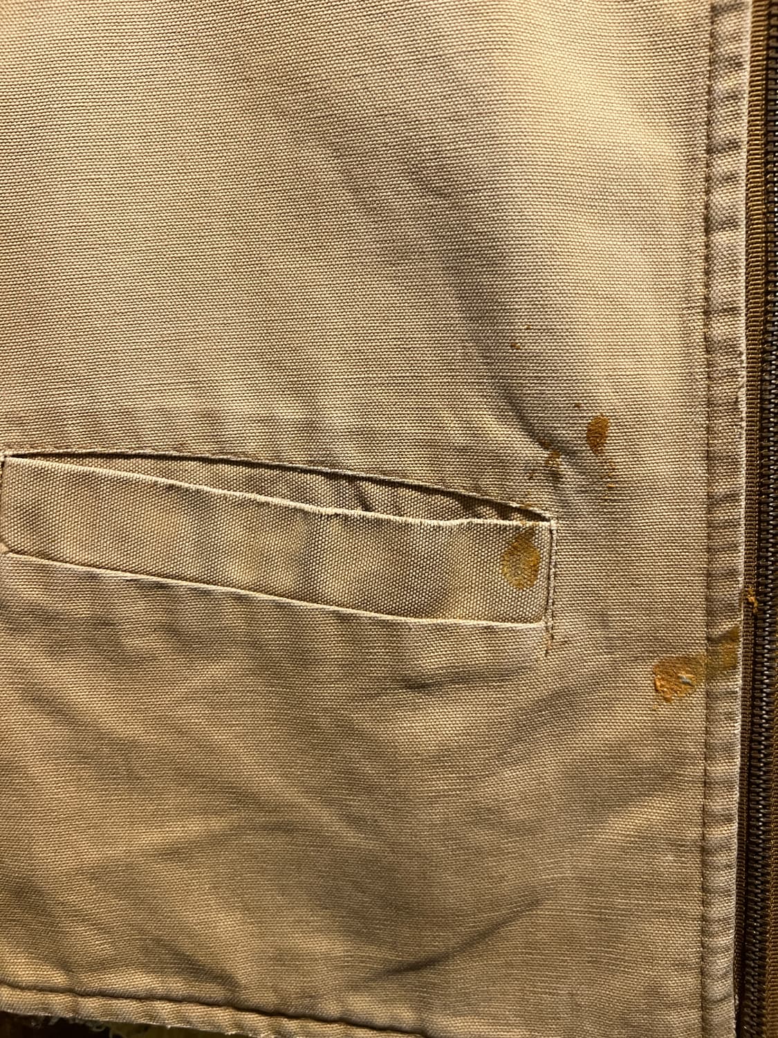 [M]80's 칼하트 Made in USA 더티워싱 브라운 워크 베스트 상품이미지4