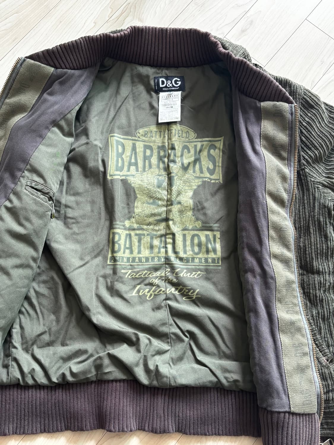 돌체앤가바나 2000s 배틀필드 코듀로이 트러커자켓 상품이미지4