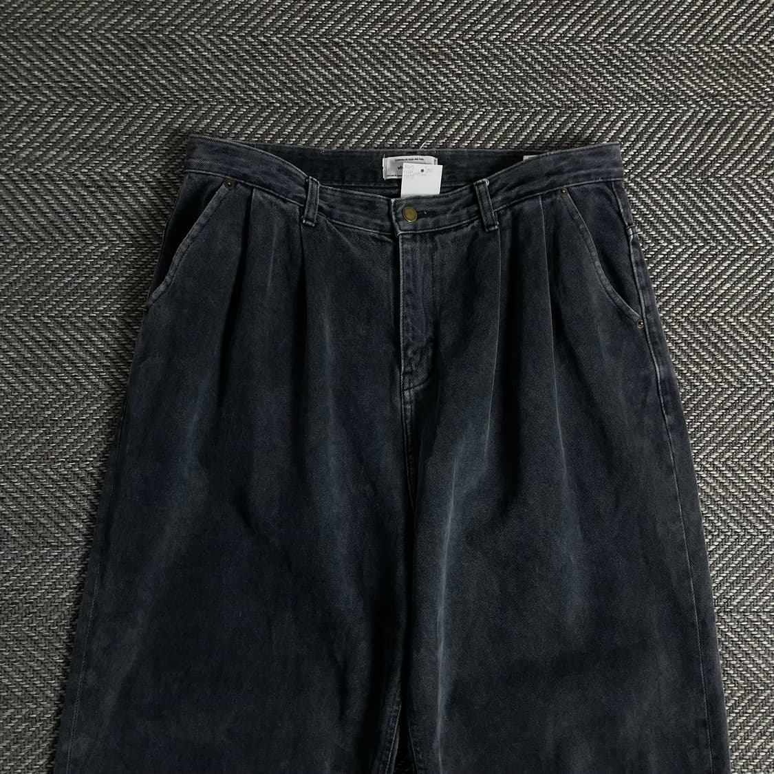 비바스튜디오 와이드핏 블랙 데님 팬츠o 3162 상품이미지3