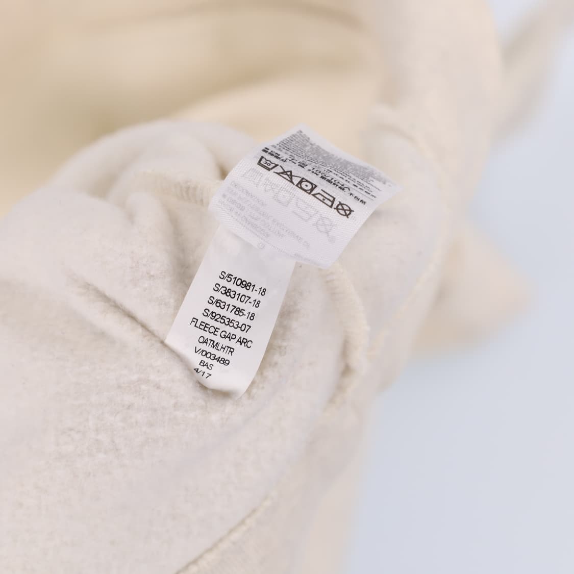 [L] GAP 갭 풀오버 빅로고 후드티 크림색 3805 상품이미지7