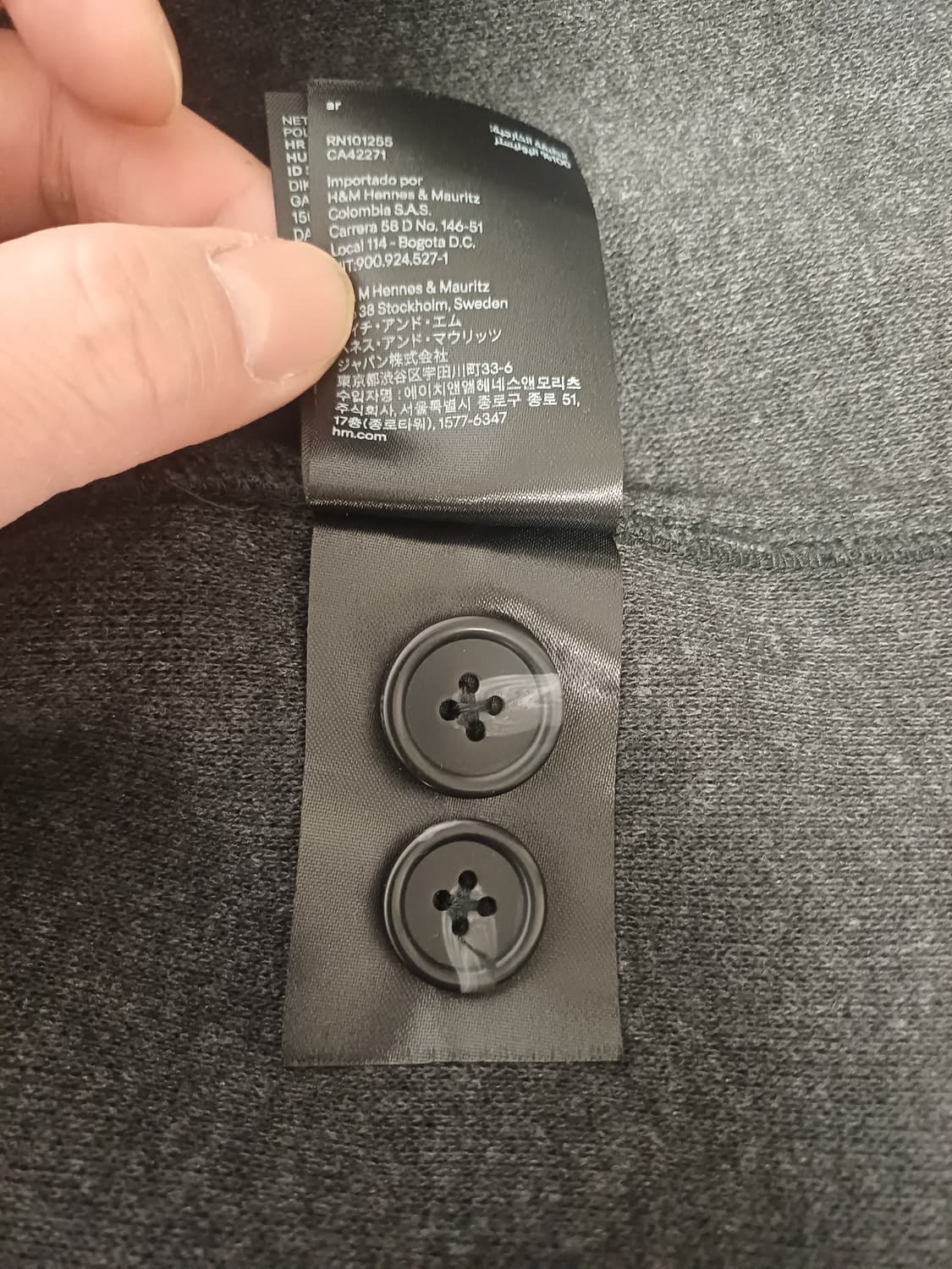 [새상품]H&M 릴랙스핏 셔켓 자켓 차콜그레이 L(실측100~105) 상품이미지9