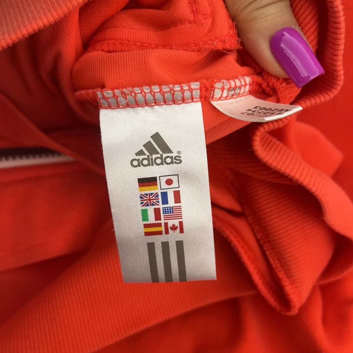 아디다스 희귀 레트로 더블컬러로고 벨벳 집업 M C07136 상품이미지6