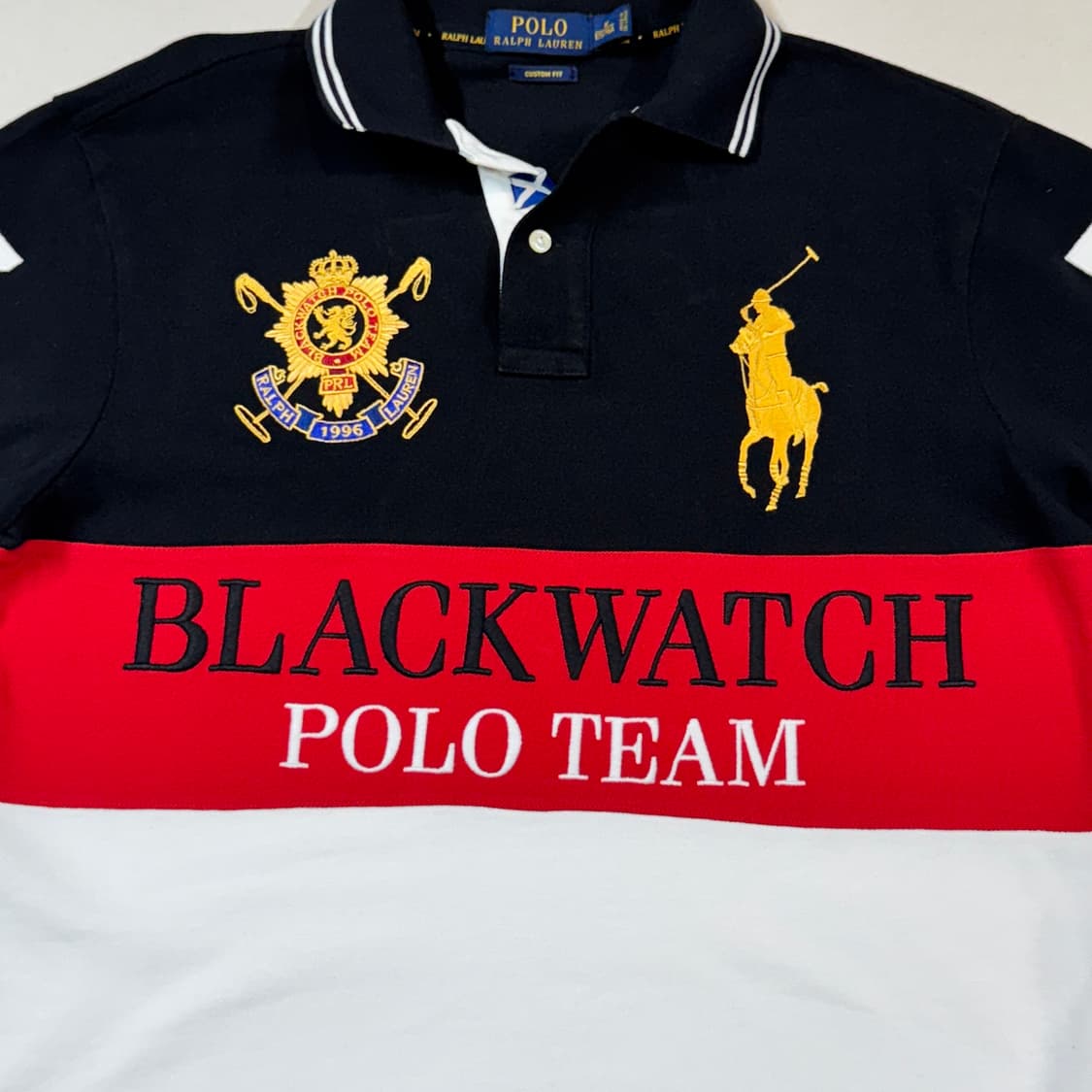 M) 폴로 랄프로렌 블랙와치 골드 빅포니 반팔 카라티 상품이미지4