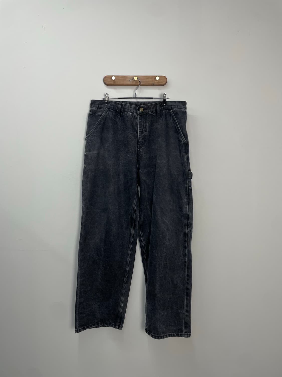 위캔더스 블랙 데님 워크팬츠 H303 상품이미지2