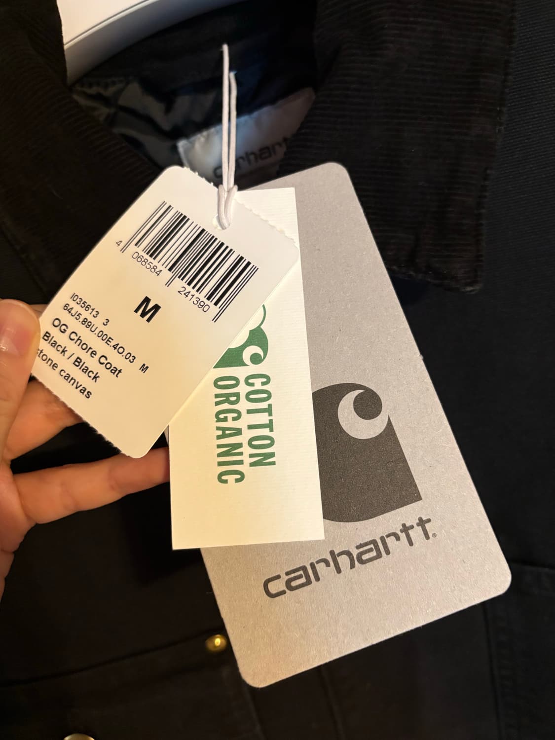 칼하트 OG 초어 코트 블랙 M 새상품 상품이미지3