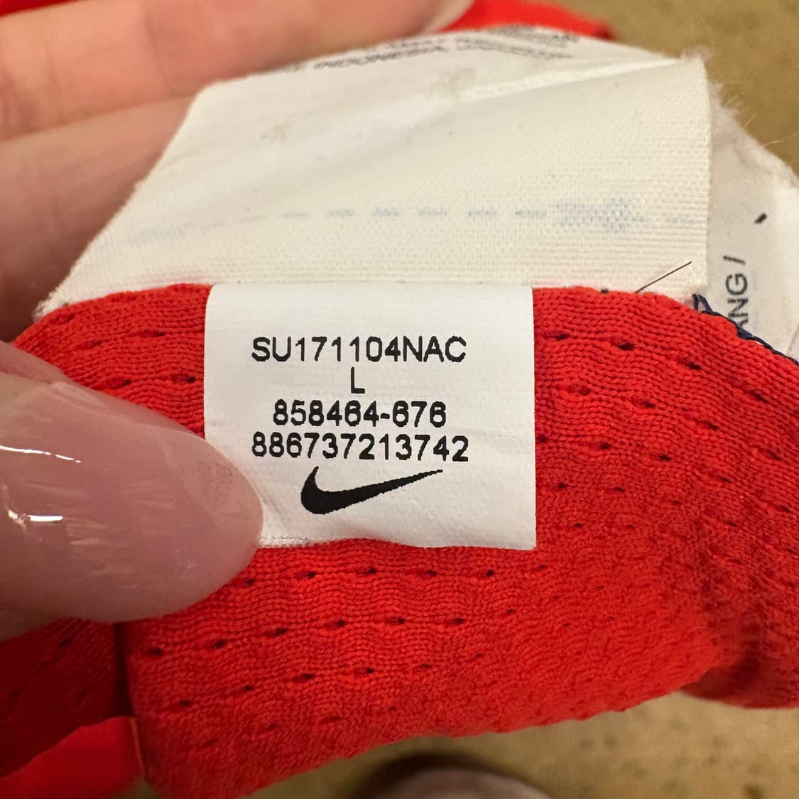 [정품/L,100] 나이키 파리생제르망 축구 유니폼 레드 b18 상품이미지6