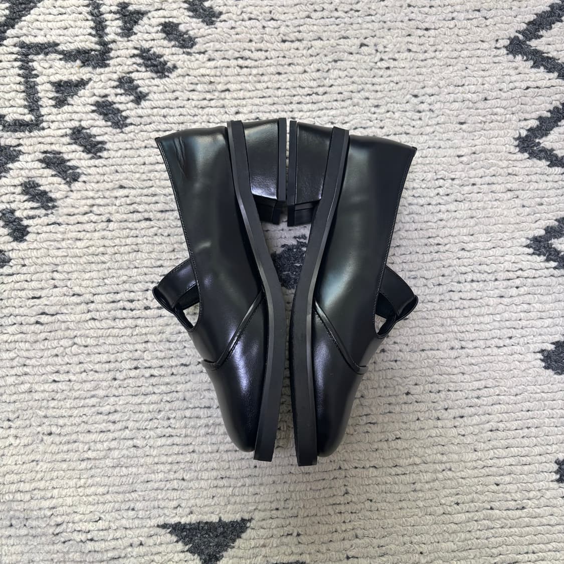 [보관품]몰핀 콤비 메리제인 로퍼 올블랙 225 상품이미지6