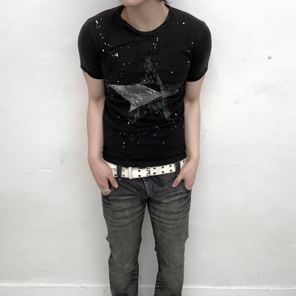 Semantic design star painting short slee 상품이미지1