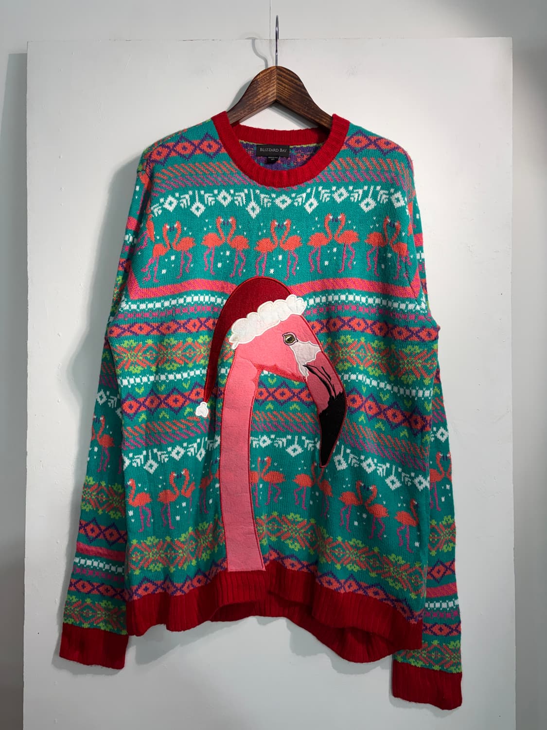 U.S.A. 크리스마스 어글리 니트 플라밍고 XL 상품이미지1