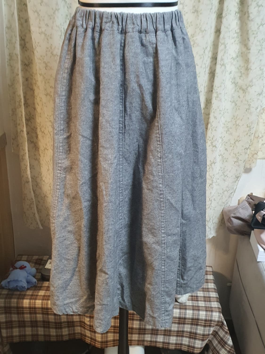 [빈티지] 헤링본 A라인 미디 스커트 상품이미지5