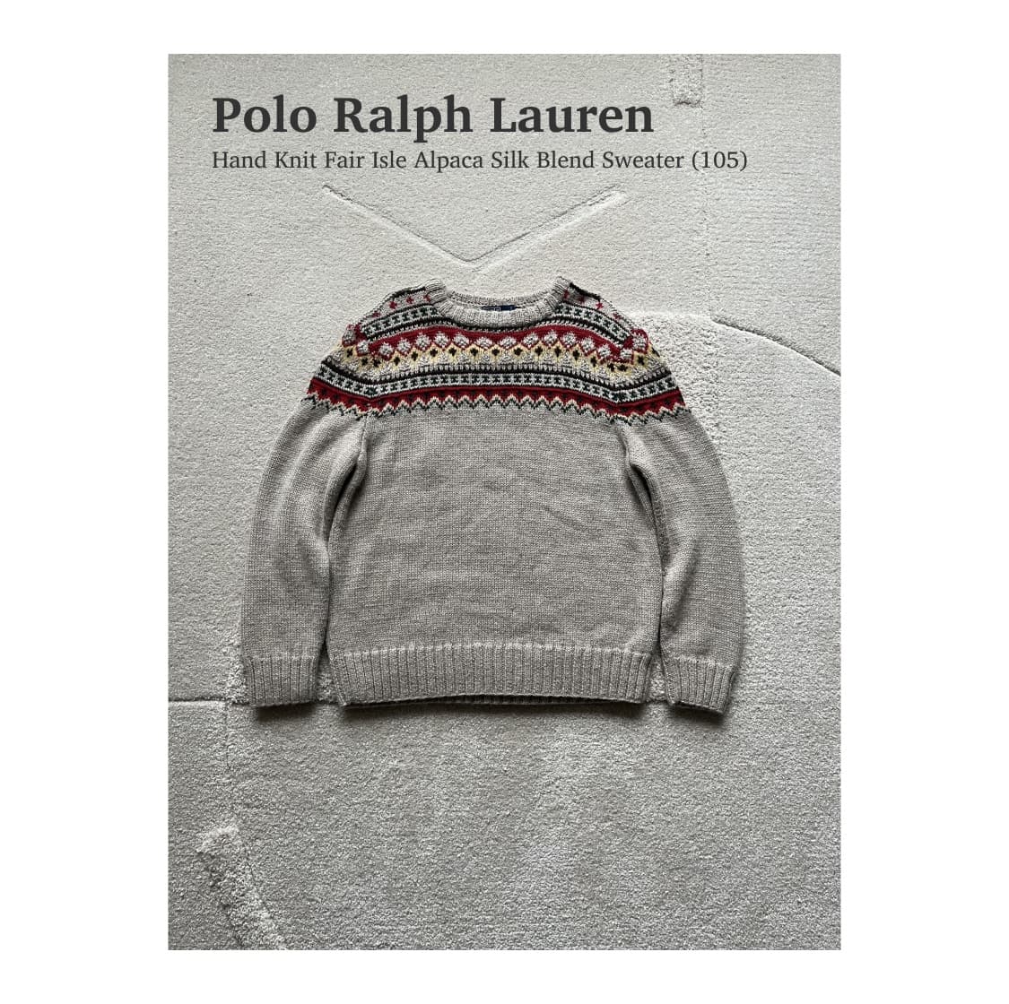 폴로 랄프로렌 페어아일 앙고라 실크 스웨터 (105) 상품이미지1