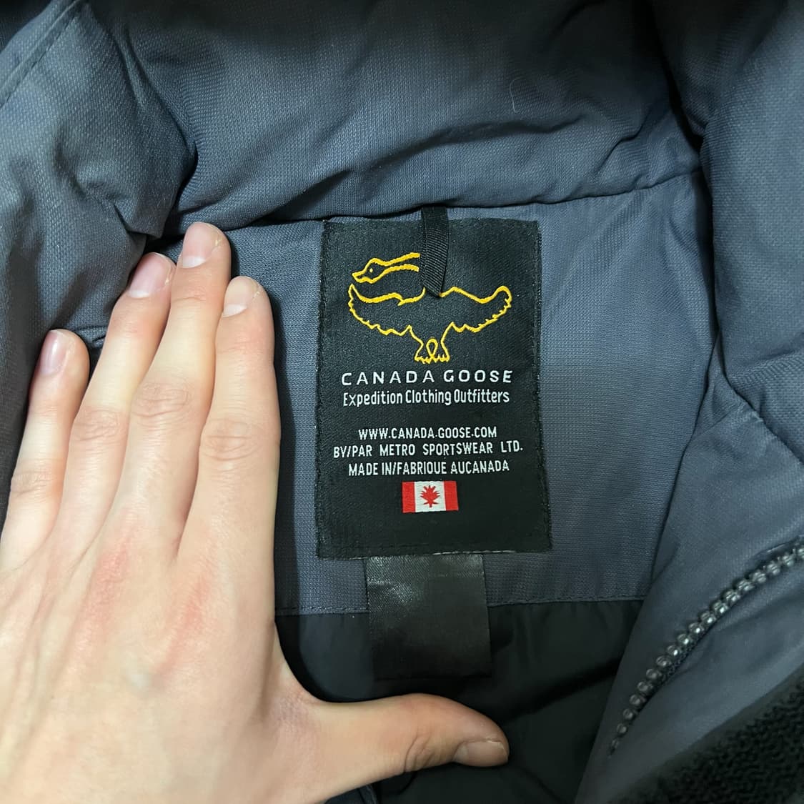 캐나다구스 남성 로고 덕다운 후드 롱패딩 XL/105  상품이미지5