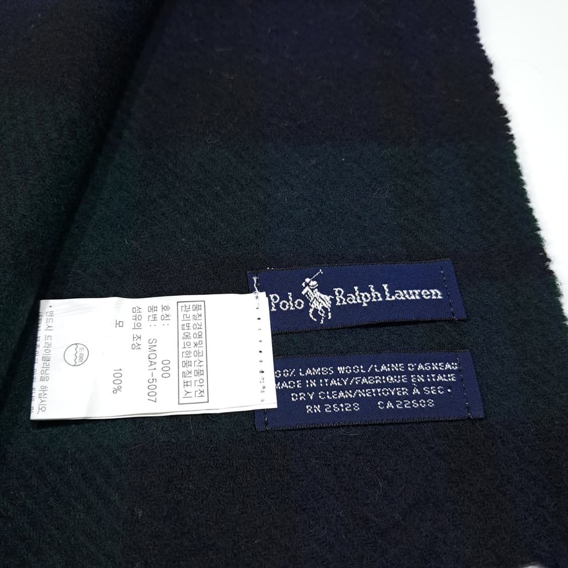 MX599 폴로 00s 이태리판 램스울 블랙워치 머플러 목도리 상품이미지5