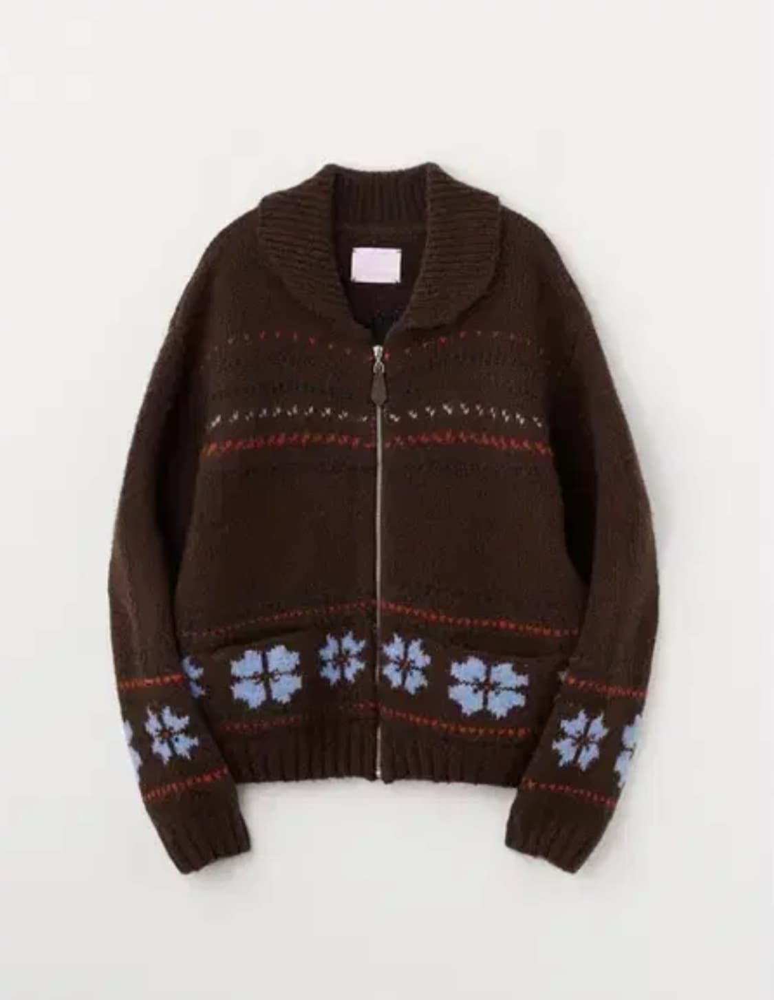 택o새제품) 셀리테일즈 스노우 코위찬 집업 가디건 브라운 상품이미지1