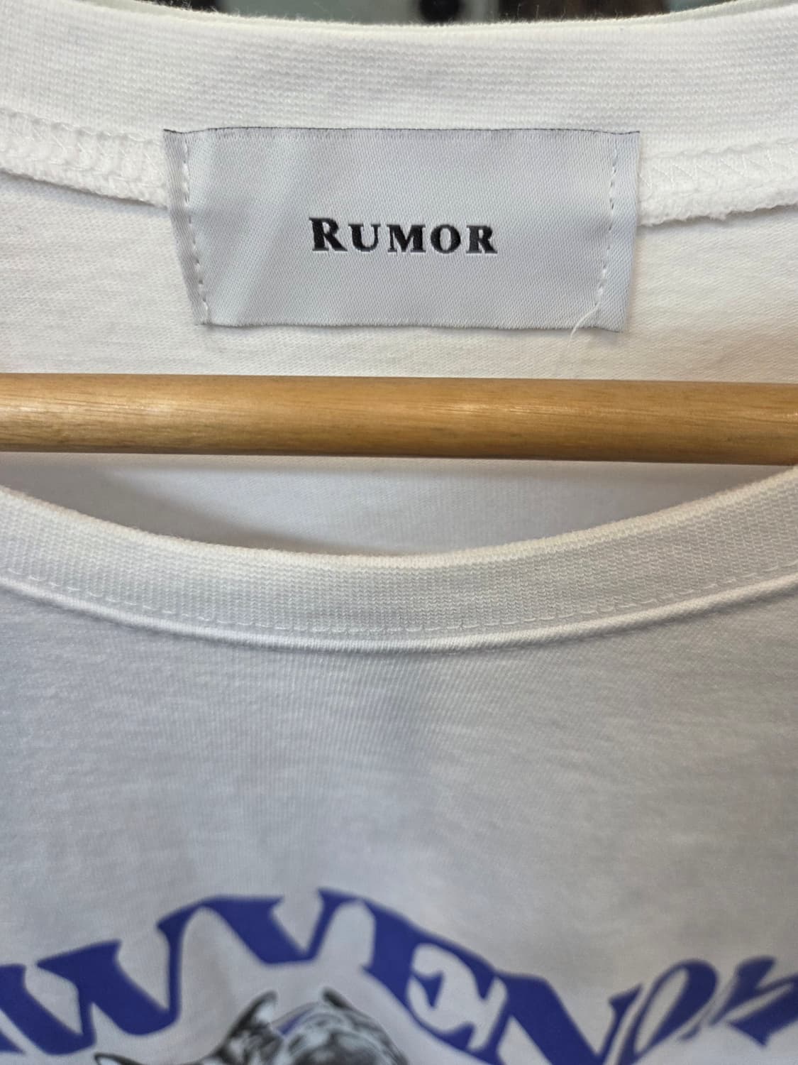 rumor 캣 레터링 프린팅 오버핏 반팔 xl 상품이미지3