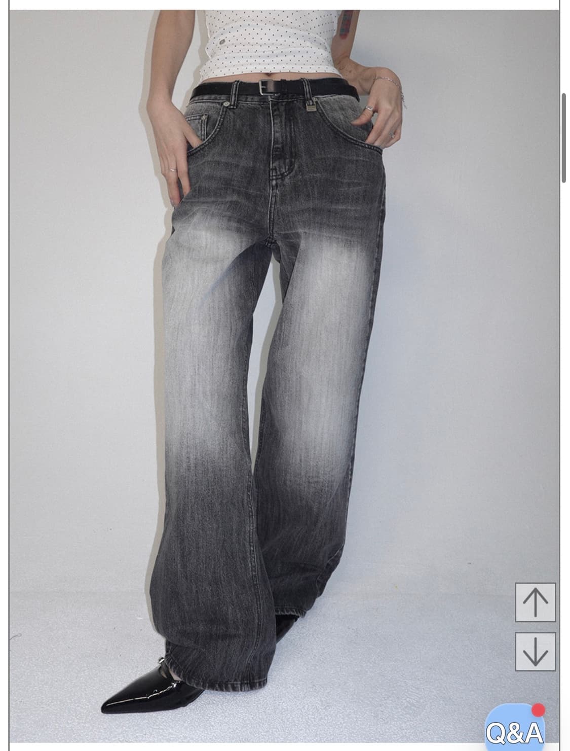 페일제이드 바지 Low-Rise Wide Denim Jean  상품이미지3