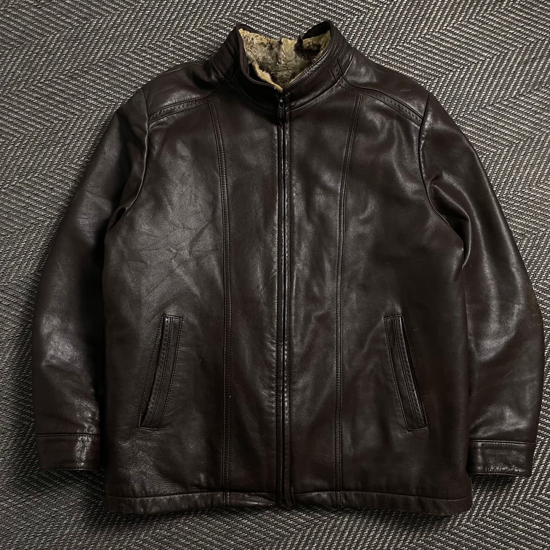 Christian aujard 아카이브 래빗퍼 가죽 자켓 y 4700 상품이미지2