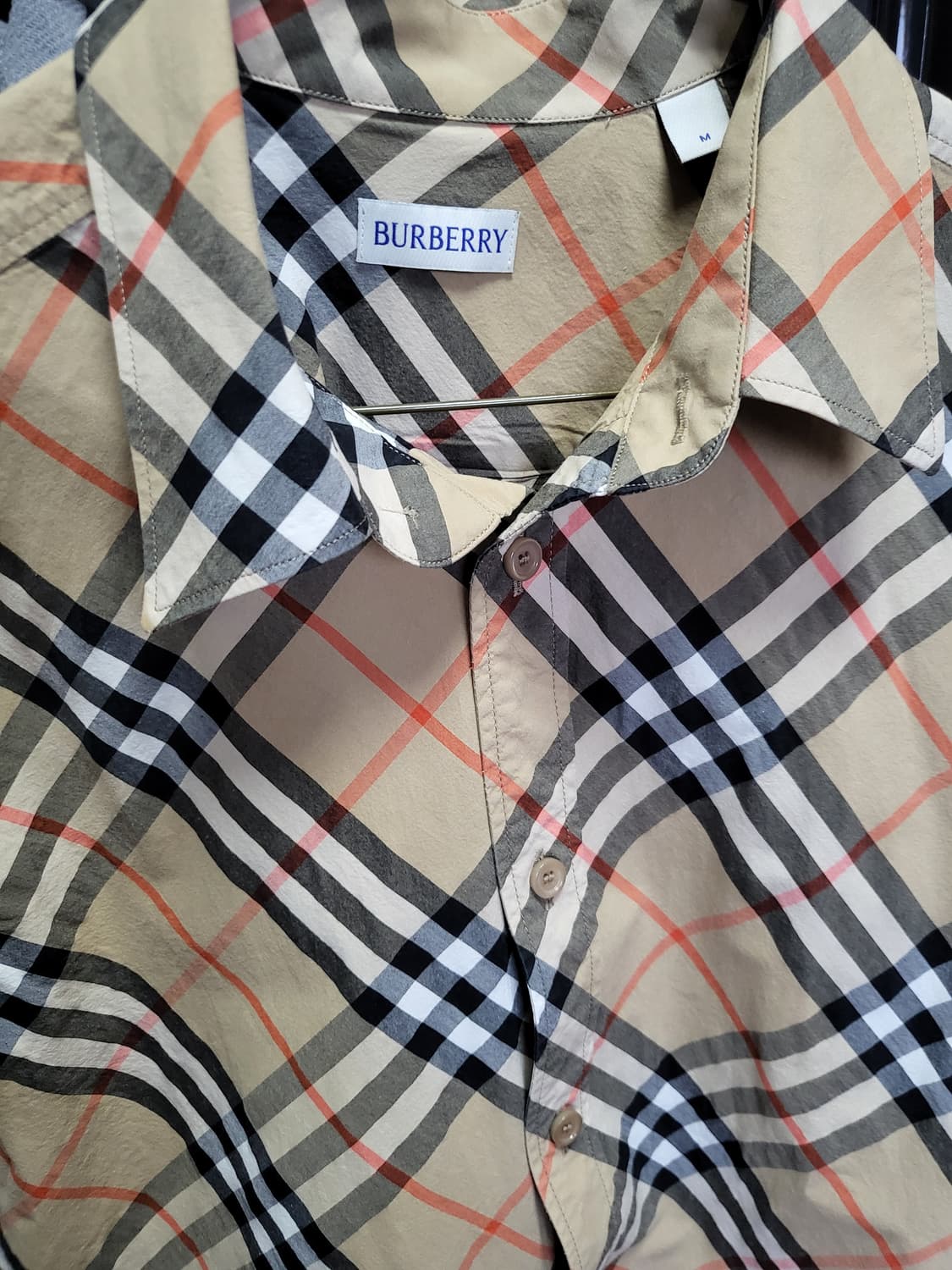 25SS 버버리 체크 코튼 셔츠 상품이미지3
