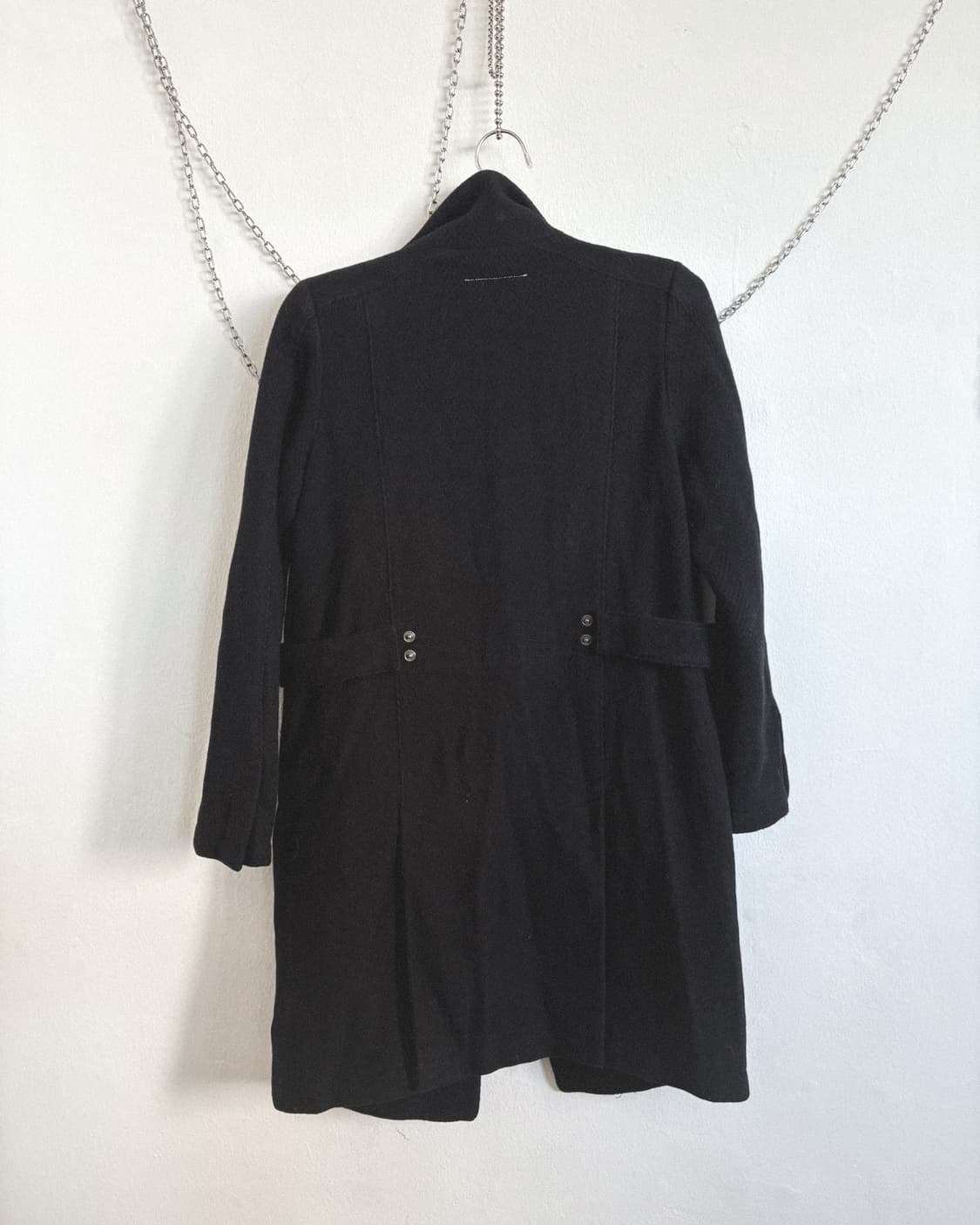 13AW 마틴 마르지엘라 6 사선지퍼 하이넥 드레이프 헤링본 코트 상품이미지7