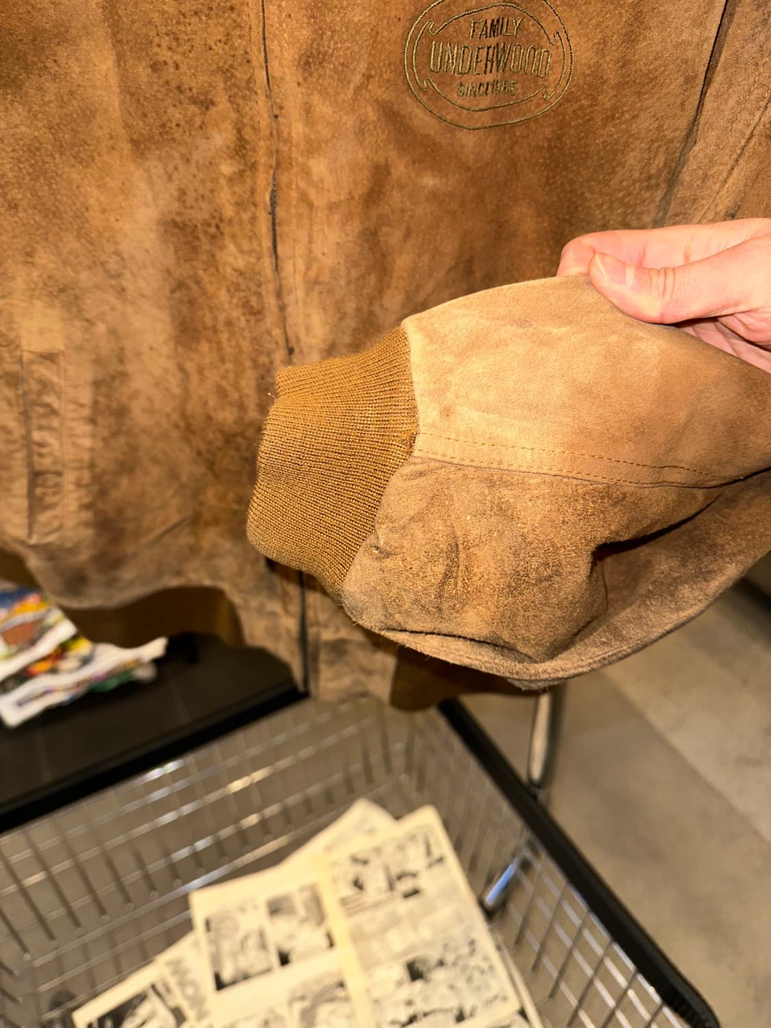 90's Japanese pig-leather bomber jacket 상품이미지8