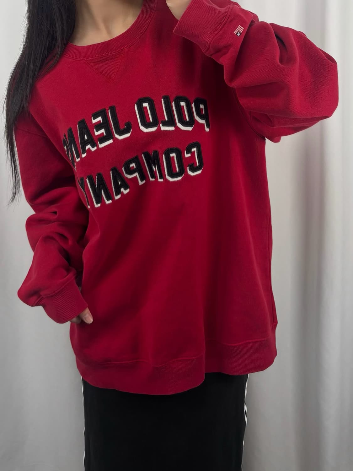 폴로 진스 레드 맨투맨 상품이미지1