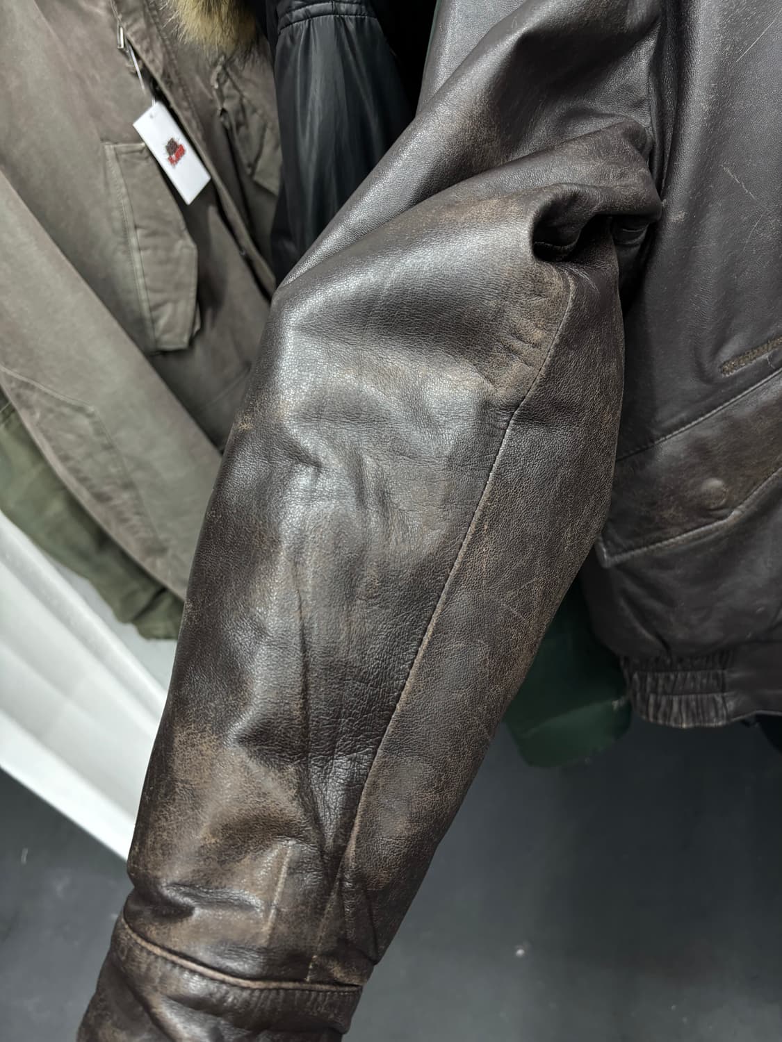 VTG 레더 봄버 자켓 상품이미지7