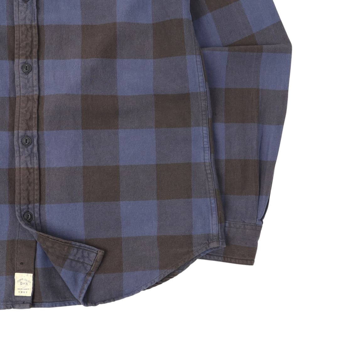 데님앤서플라이 네이비 플란넬 체크 셔츠 상품이미지4