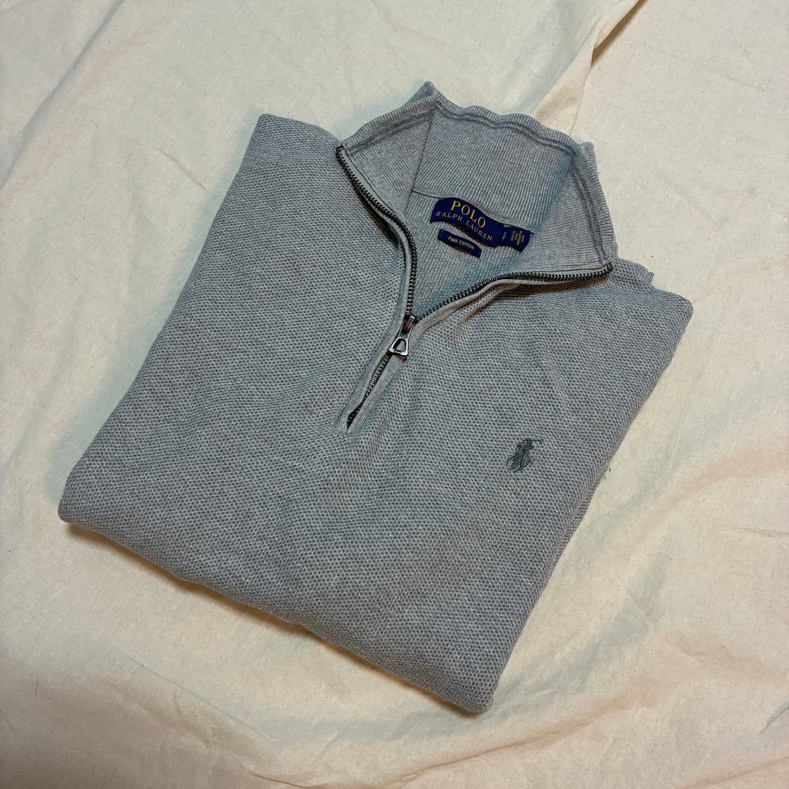 신형 폴로 하프집업 니트 그레이 S 상품이미지1