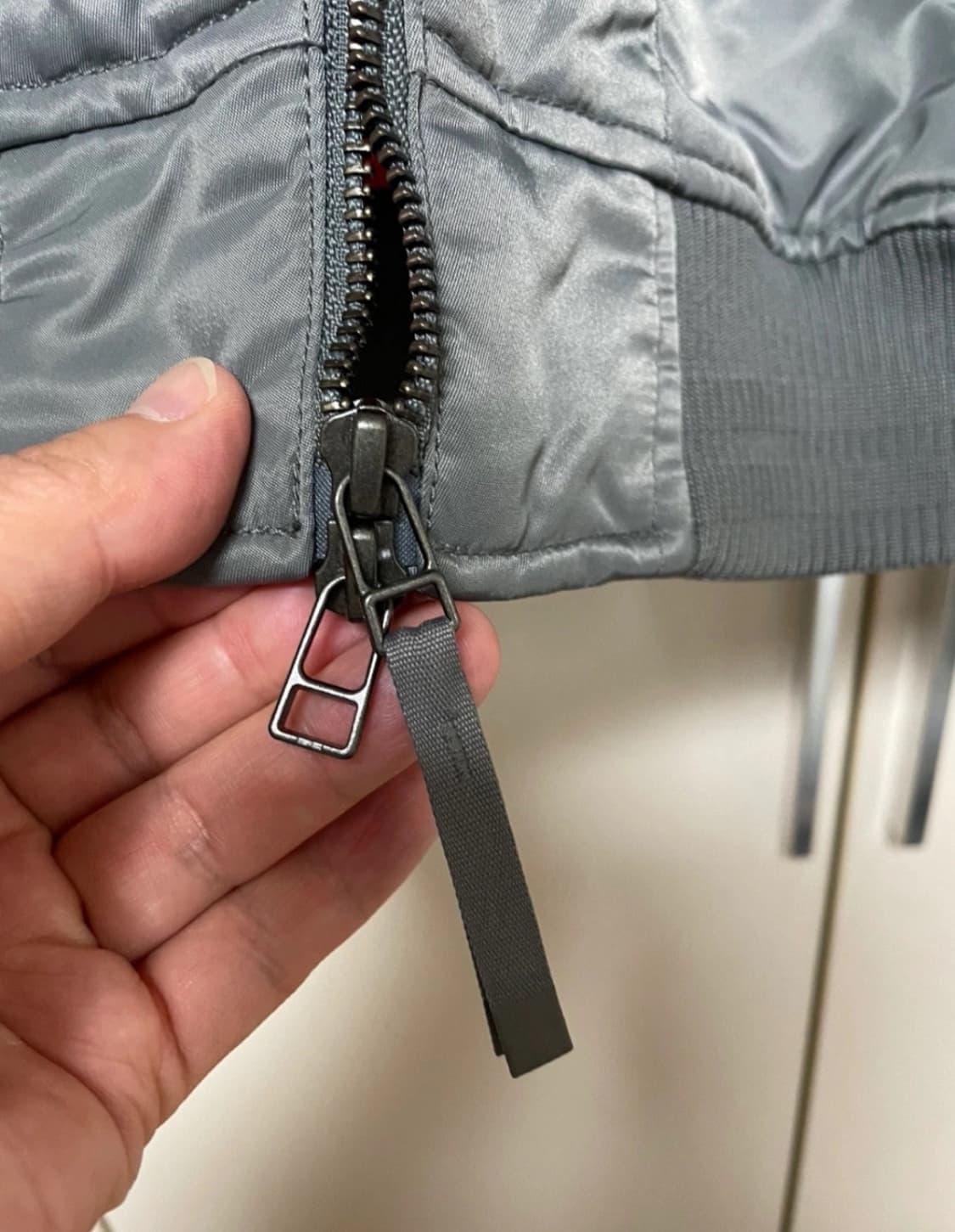 커버낫 C 로고 카라 MA-1 자켓 세이지 그레이(M) 상품이미지4