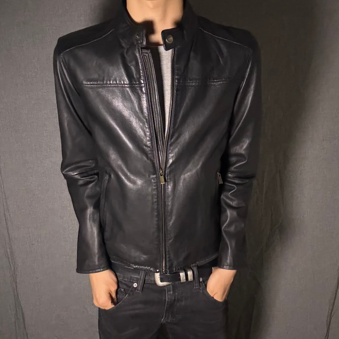 lamb skin leather jacket 상품이미지1