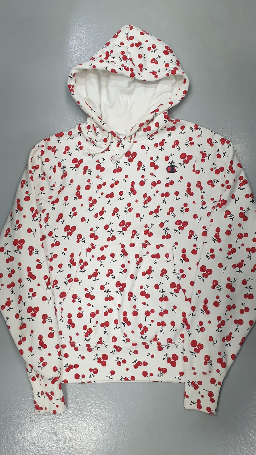 챔피온 체리 패턴 후드티 S 상품이미지1