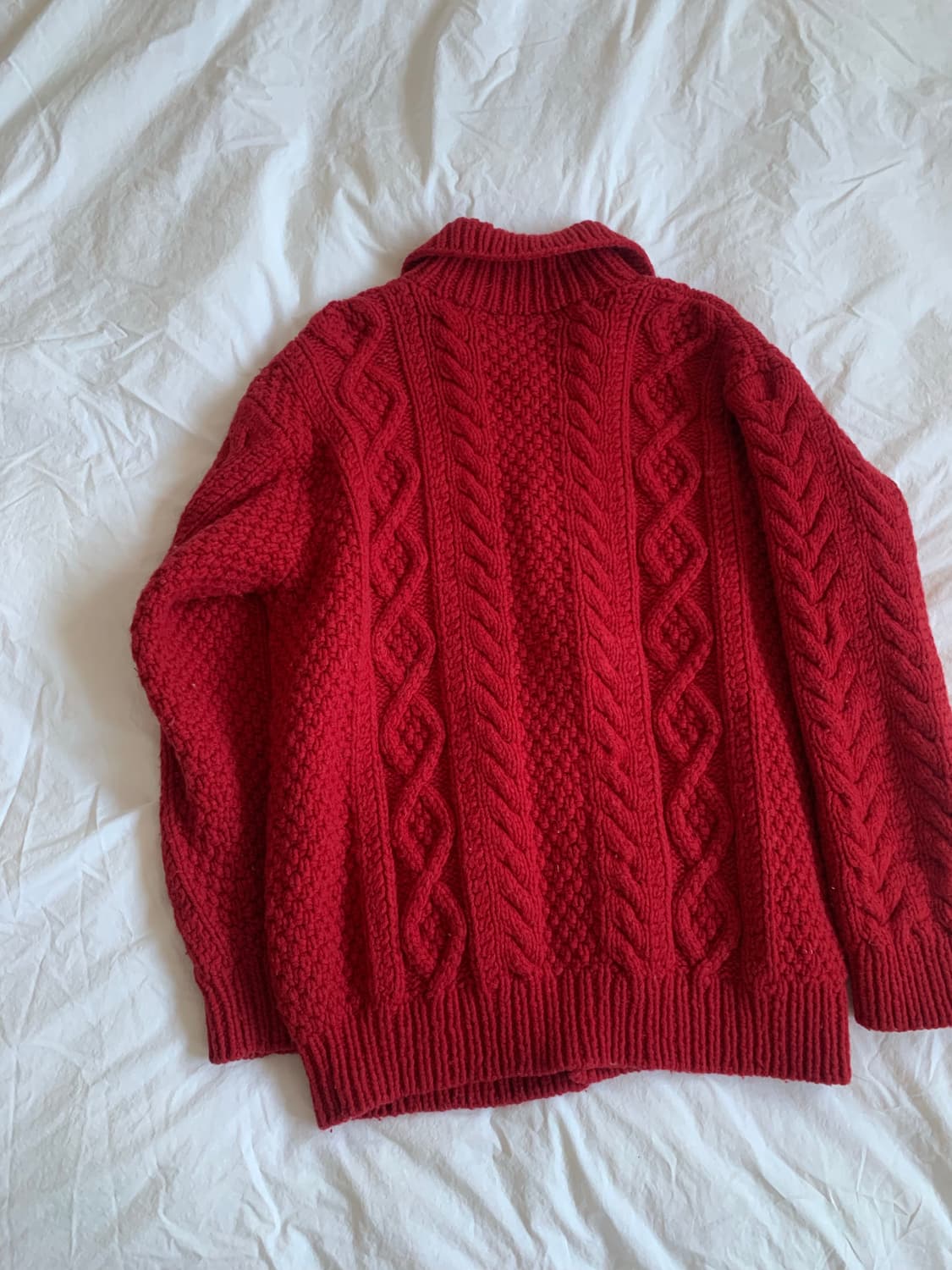 레드 꽈배기 가디건  상품이미지5