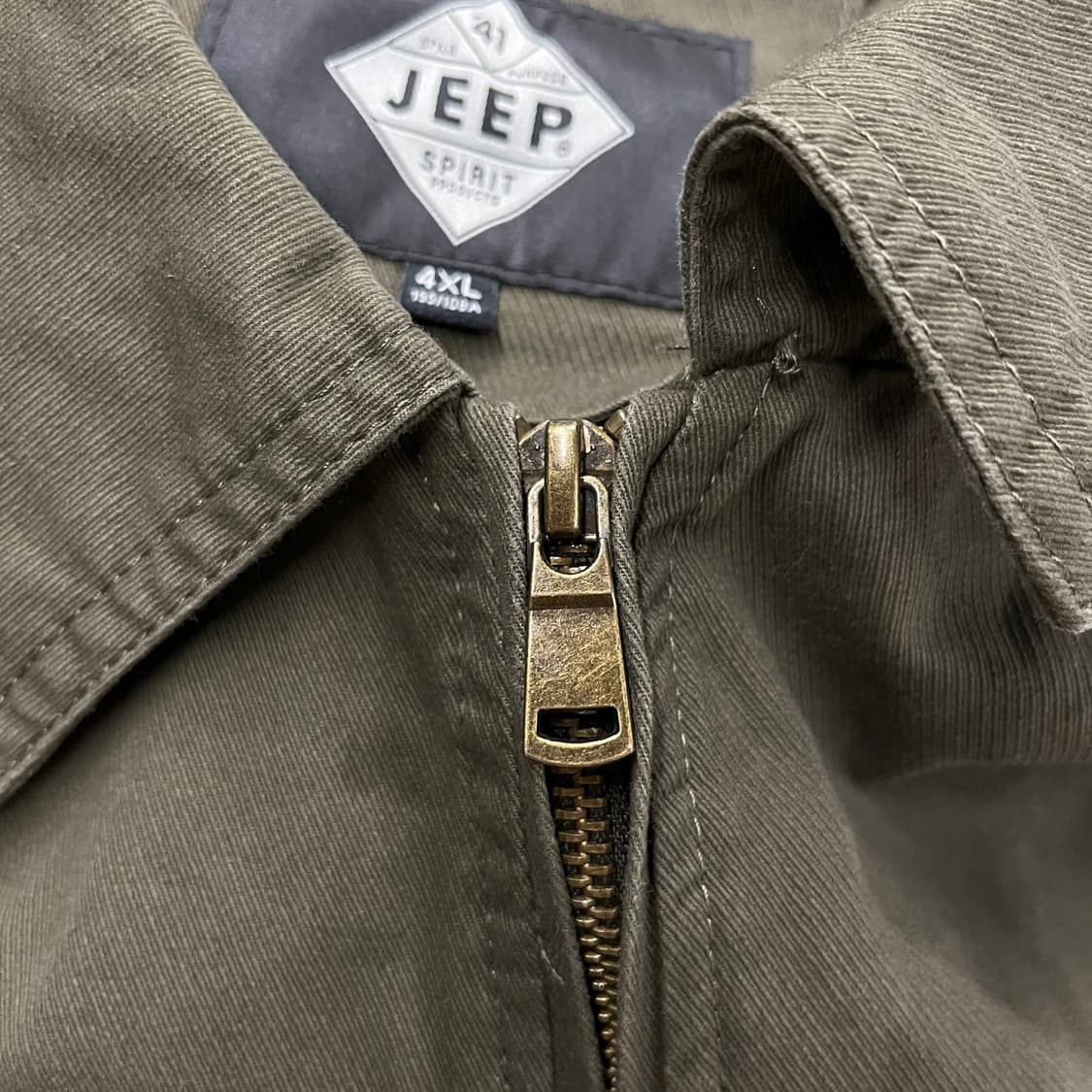[정품/4xl] Jeep 블루종 봄버 자켓 카키 b15 상품이미지6