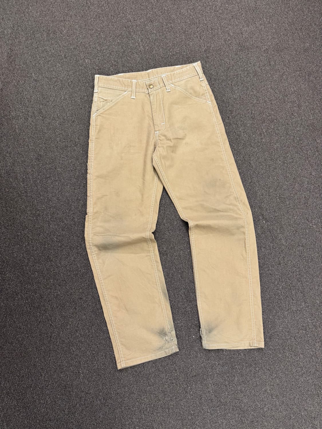 M)Lee 빈티지 베이지 포켓 싱글니 워크팬츠 상품이미지1