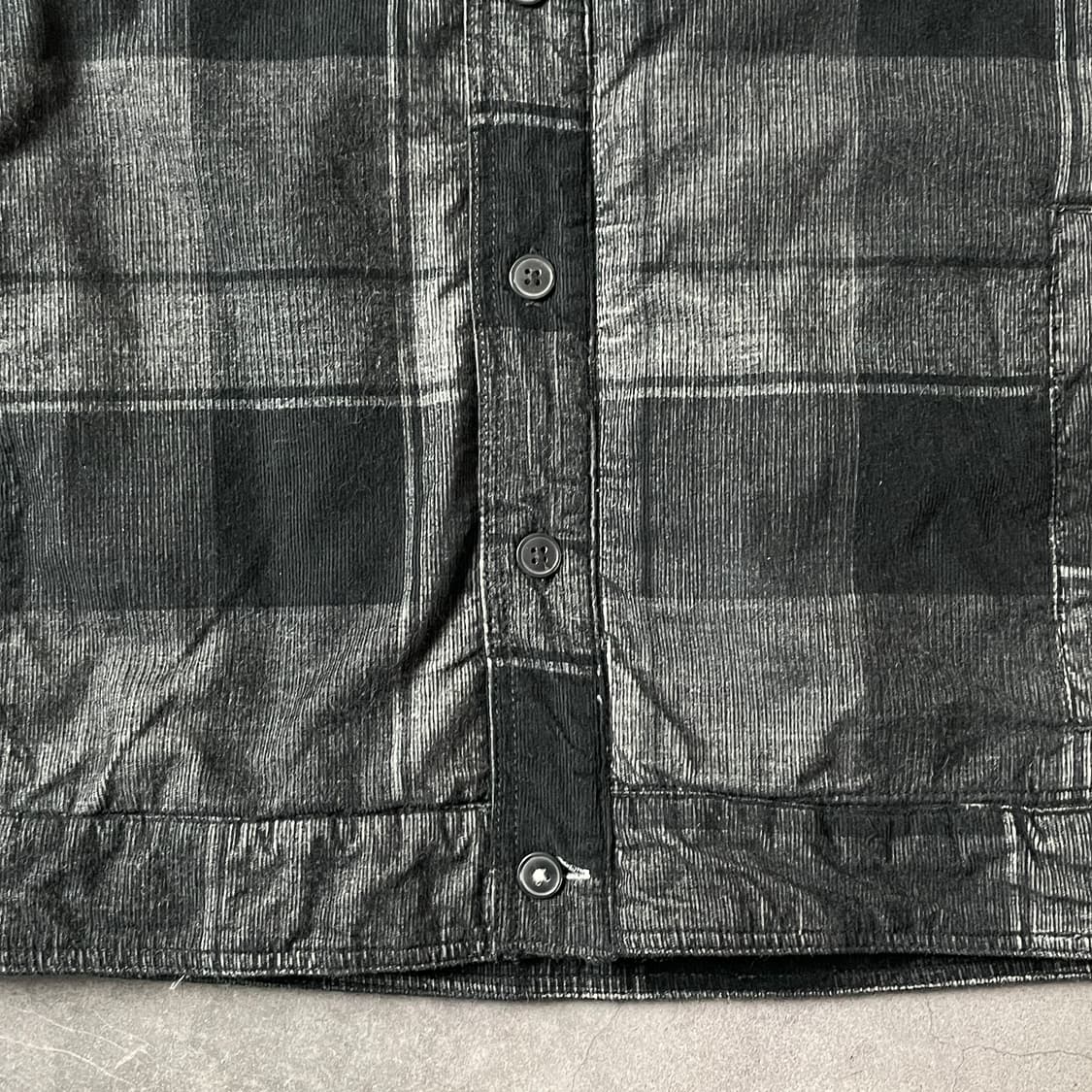 COLUMBIA 컬럼비아 빈티지 블랙 체크 코튼 셔츠자켓 A00421 상품이미지4