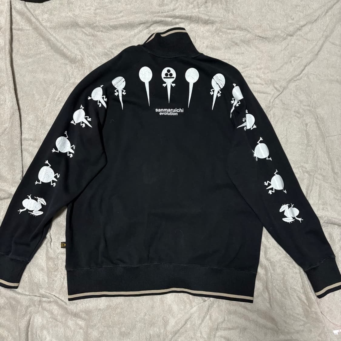 빈티지 블랙 스웻 스트릿 트랙탑 2XL 상품이미지4