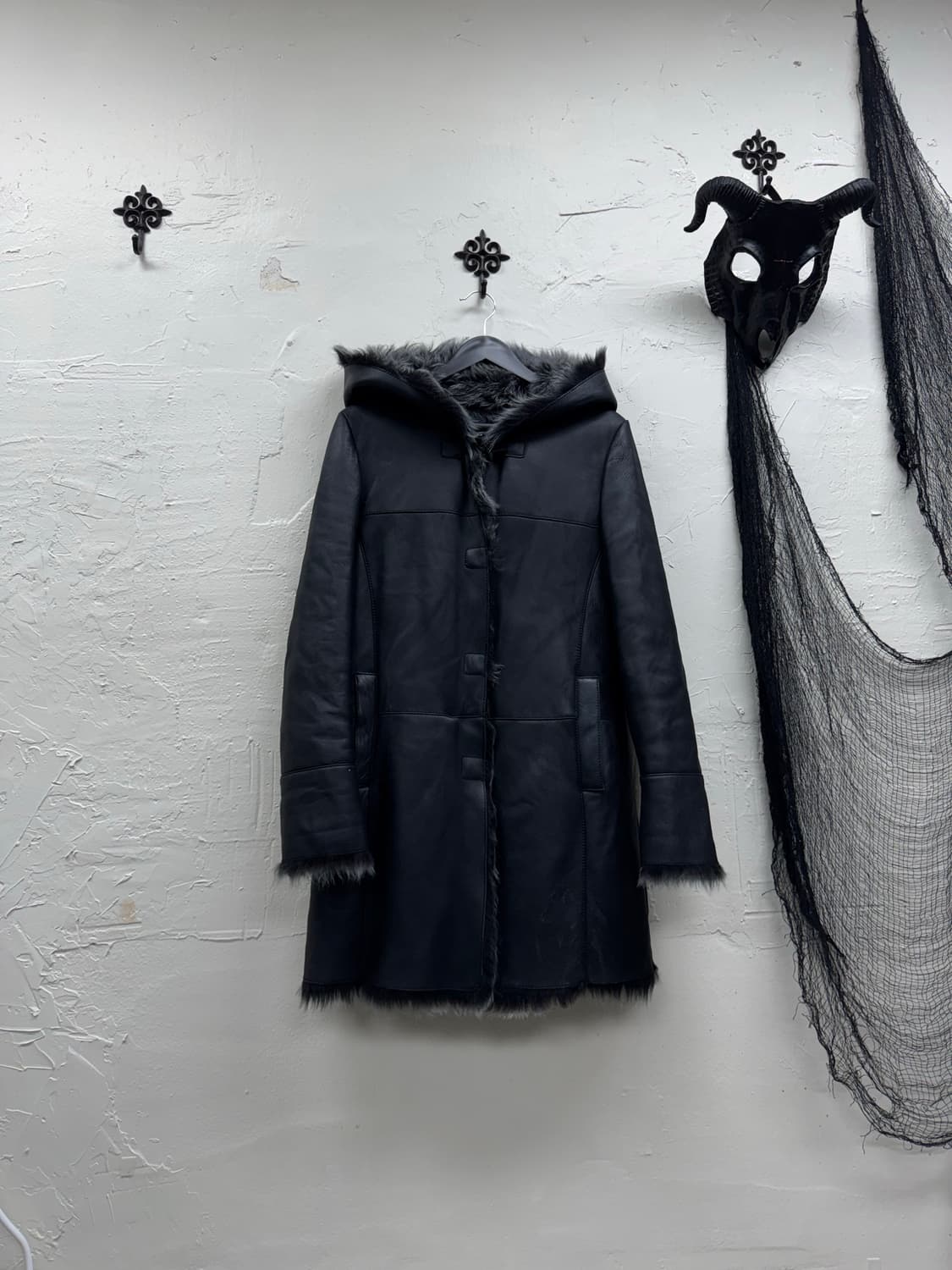 Unknown vkei trimming fur leather jacket 상품이미지2