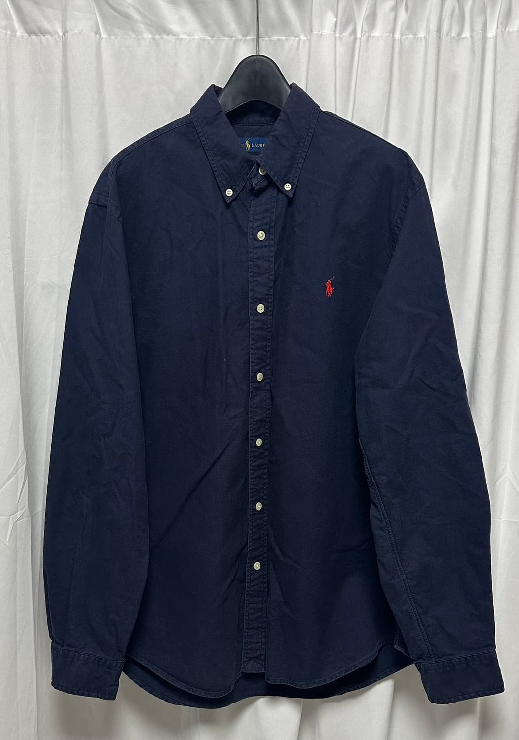 no.162 폴로 랄프로렌옥스포드 네이비 셔츠 xl 상태굿 상품이미지1