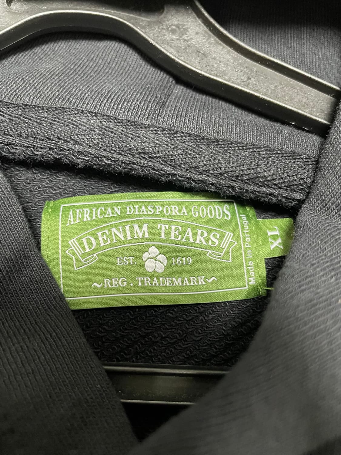 데님티어스 검정 후드티 XL 상품이미지3