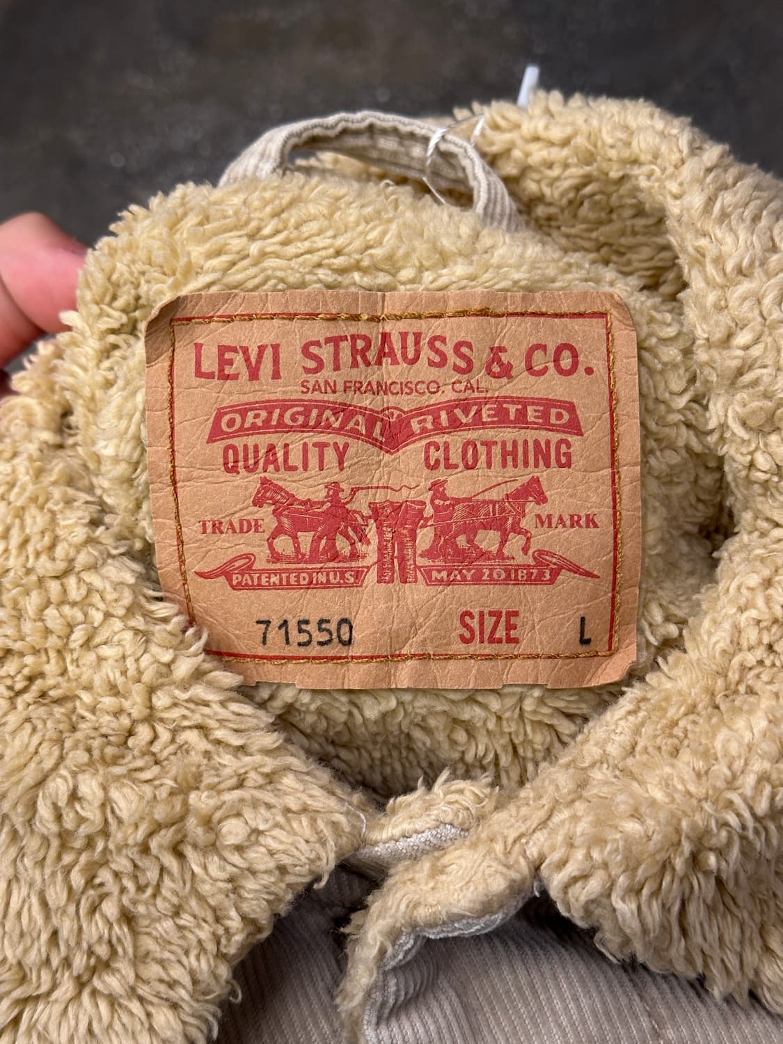 리바이스 코듀로이 쉐르파 트러커 자켓 베이지 L 상품이미지4