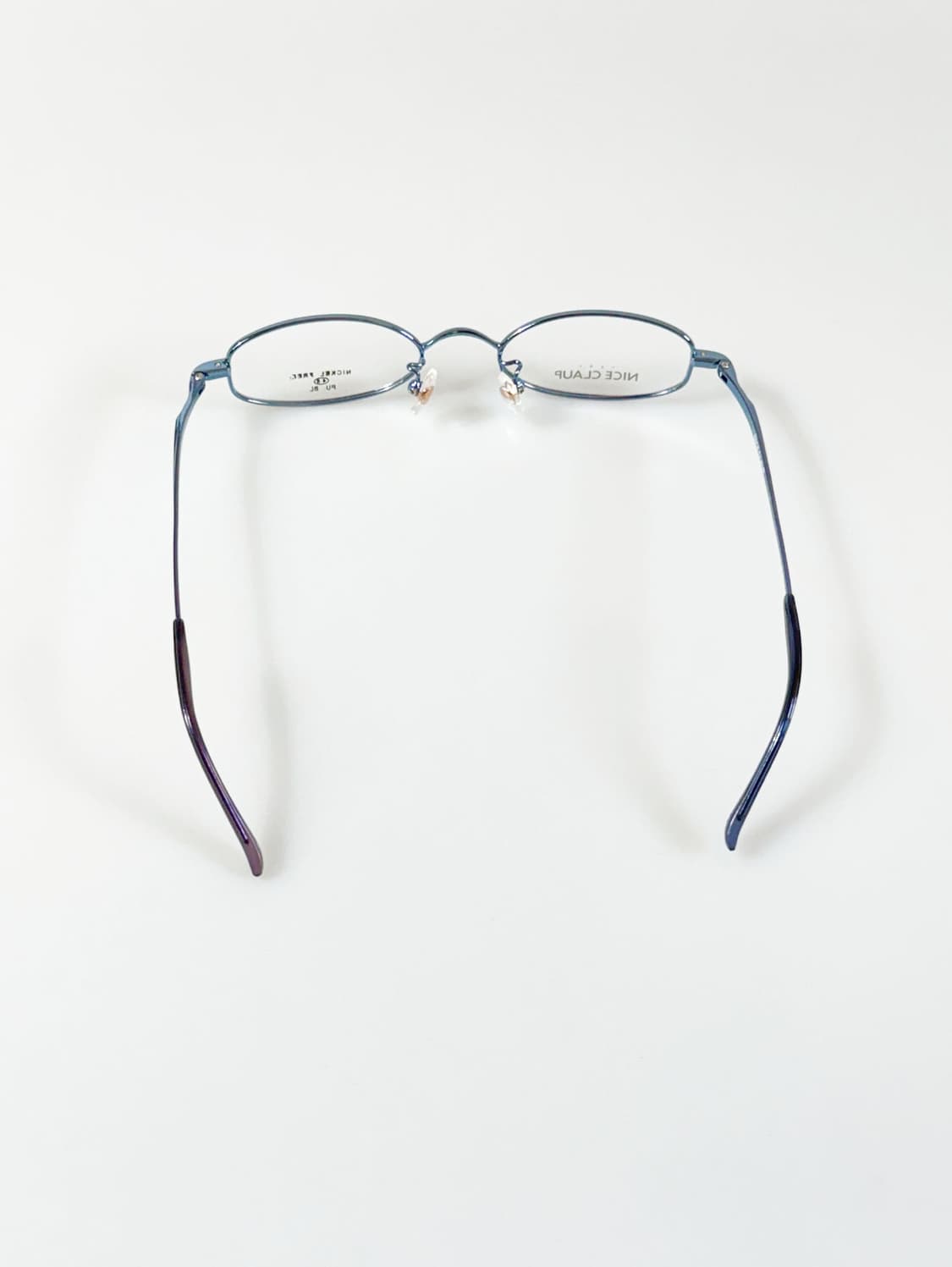 NICE CLAUP 나이스 클랍 블루메탈 슬림 오벌 프레임 빈티지 안경 상품이미지5