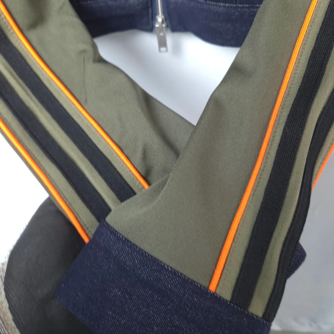 새상품) 여S-M 널디 데님 믹스 트랙탑 져지 자켓 상품이미지6