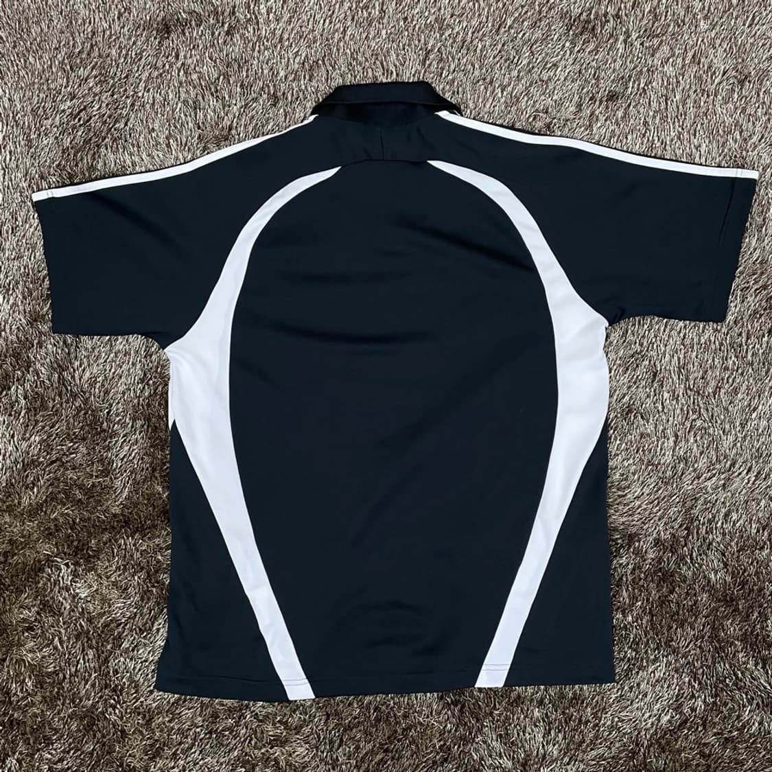 아디다스 Adidas 블랙 올드스쿨 기능성 반팔 카라티 XL 상품이미지4