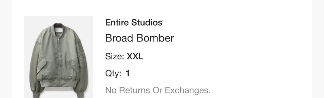[XXL] [새제품] 엔타이어 스튜디오 브로드 봄버 그레이 상품이미지8